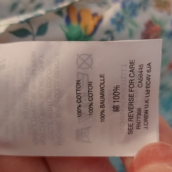 J Crew Liberty Fabrics Off Shoulder Floral Print Top Size 6 - Picture 8 of 9